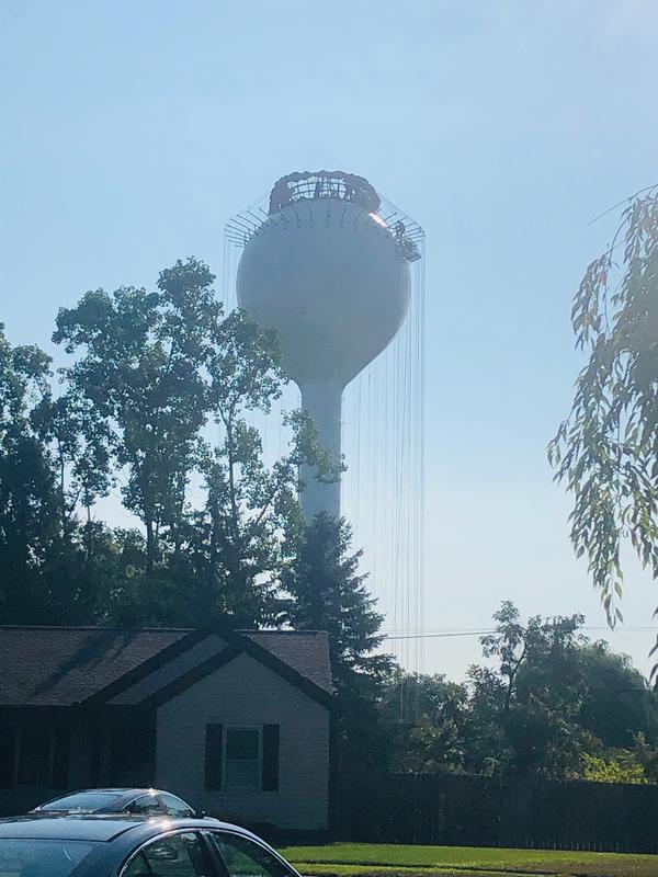 Photograph of Worthington Hills Water Tower Being Prepared for