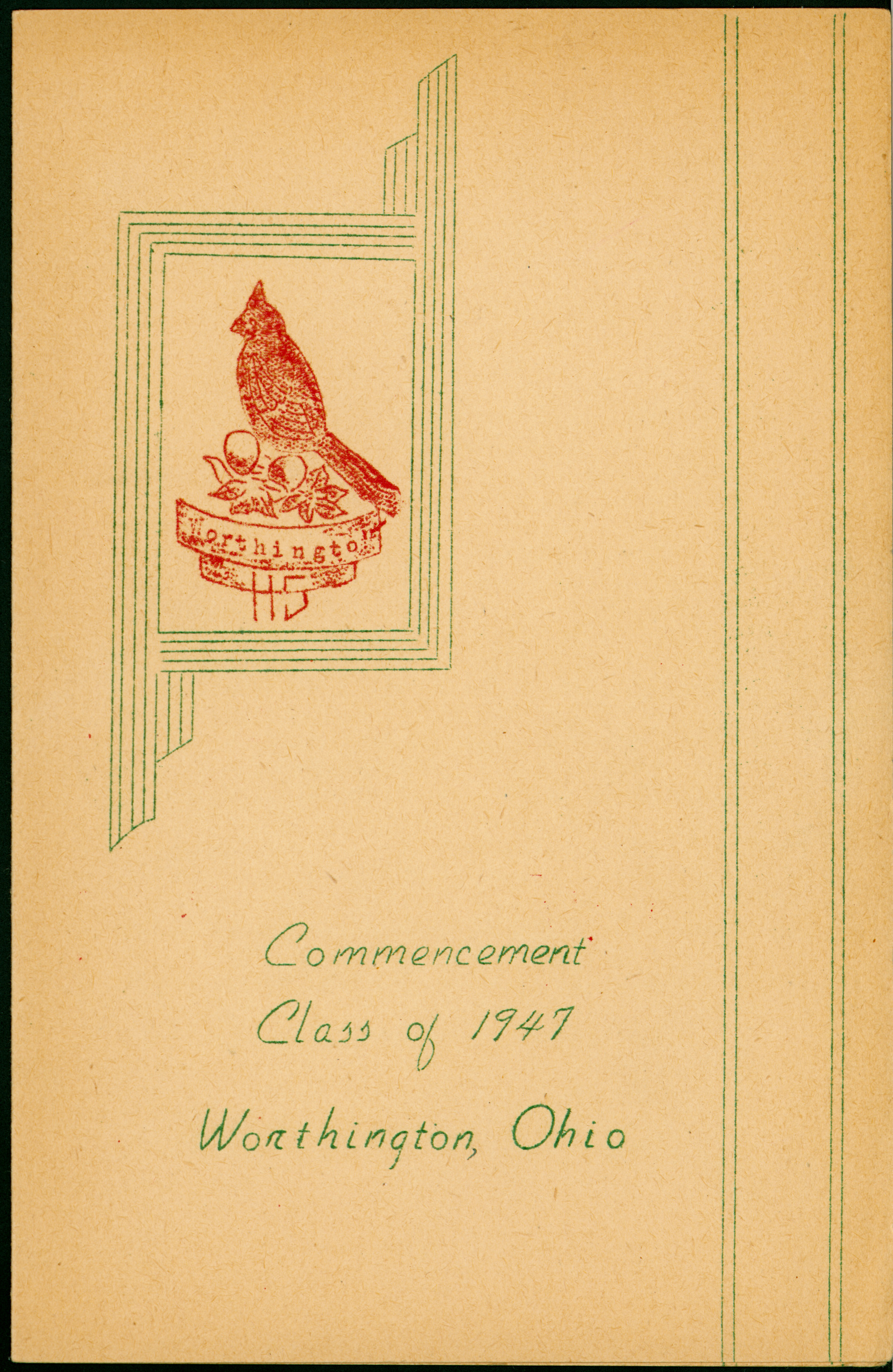 Commencement Class of 1947 Worthington Ohio