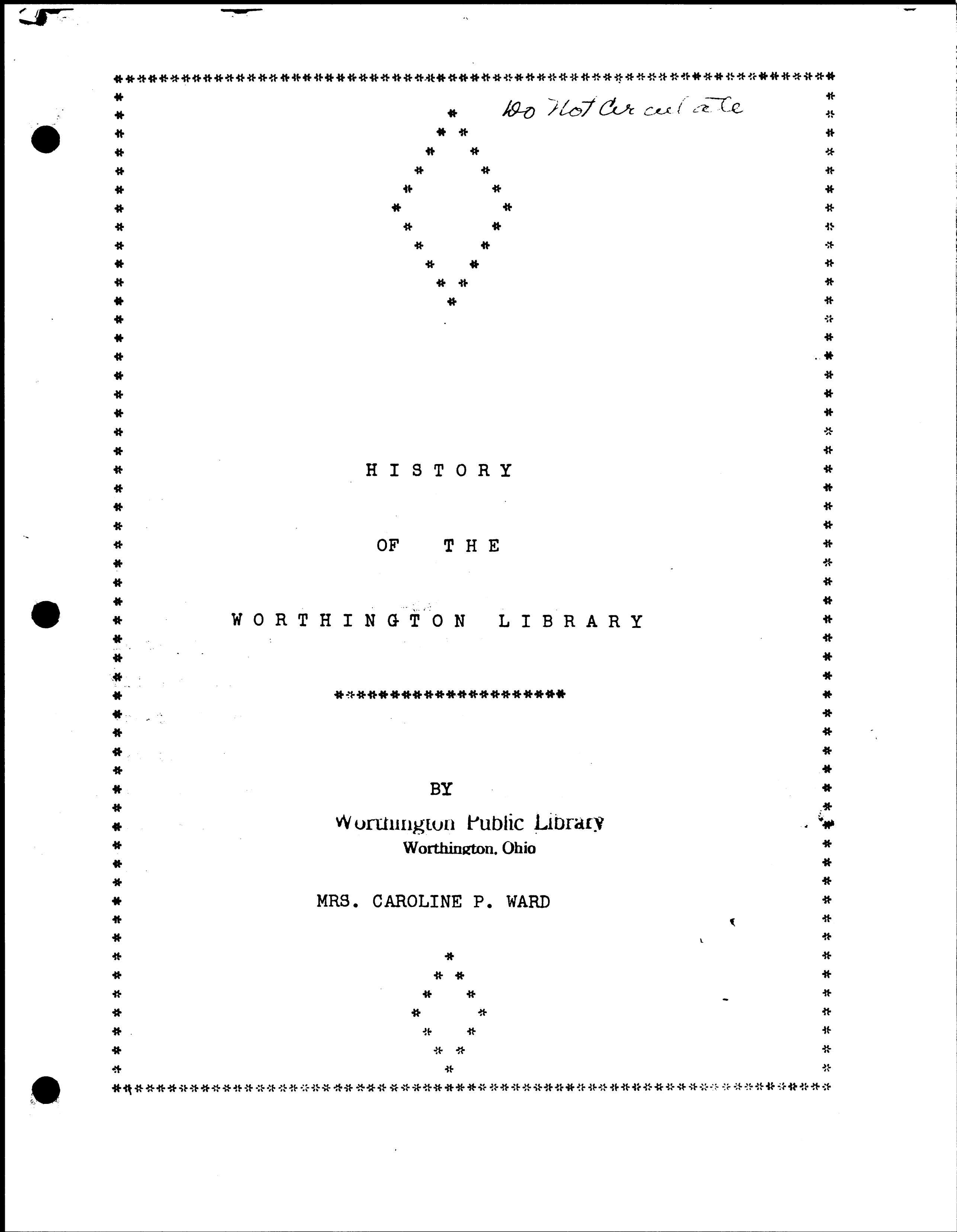 History of the Worthington Library