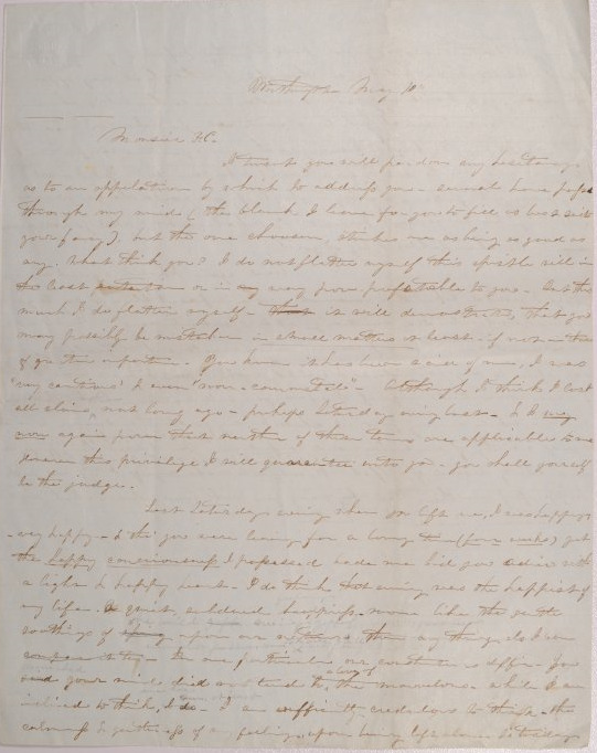 Letter to Francis Sessions of Columbus, Ohio from Mary Johnson of Worthington, Ohio