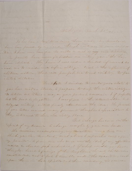 Letter to James Moreland of Cincinnati, Ohio from Mary Johnson of Worthington, Ohio