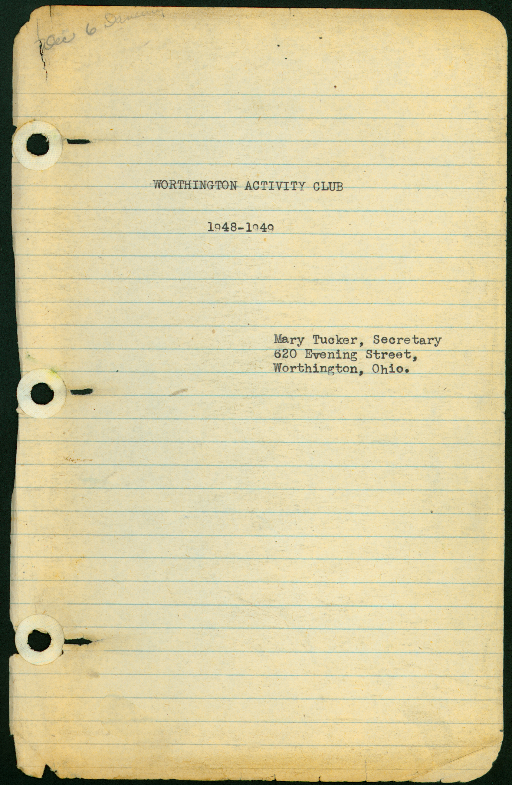 Meeting Minutes [1948-1957]