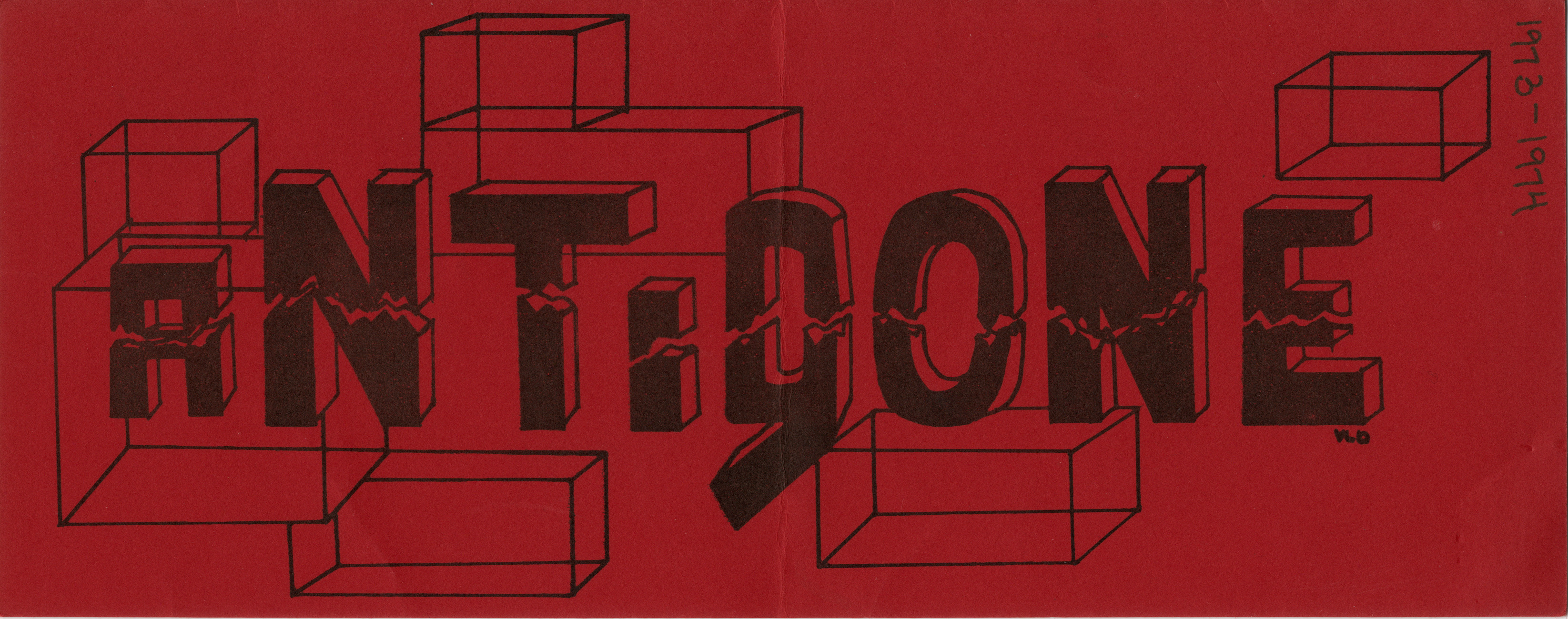 Program for the Worthington High School Production of "Antigone"