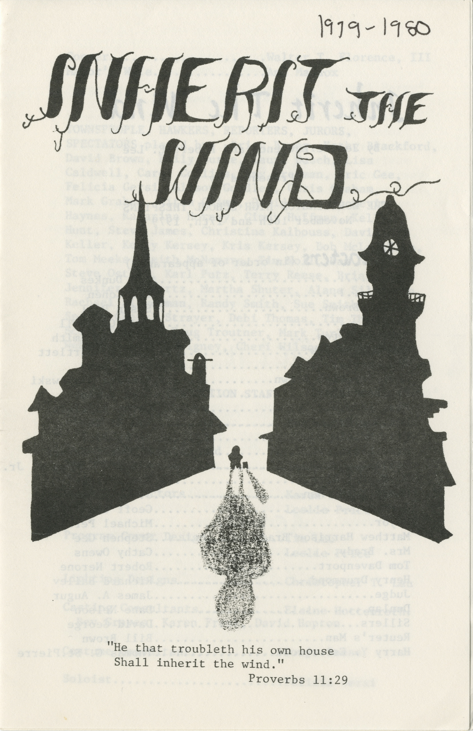 Program for the Worthington High School Production of "Inherit the Wind"