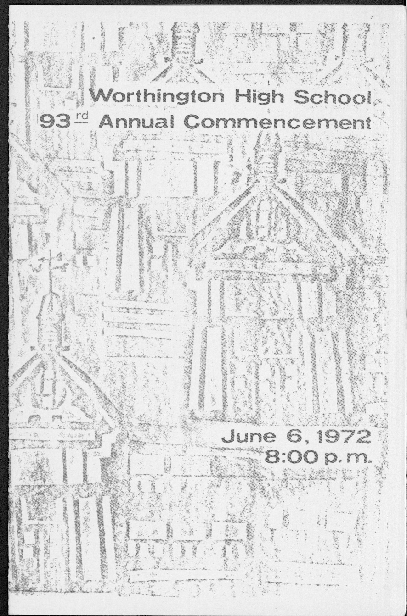 Worthington High School 93rd Annual Commencement 1972