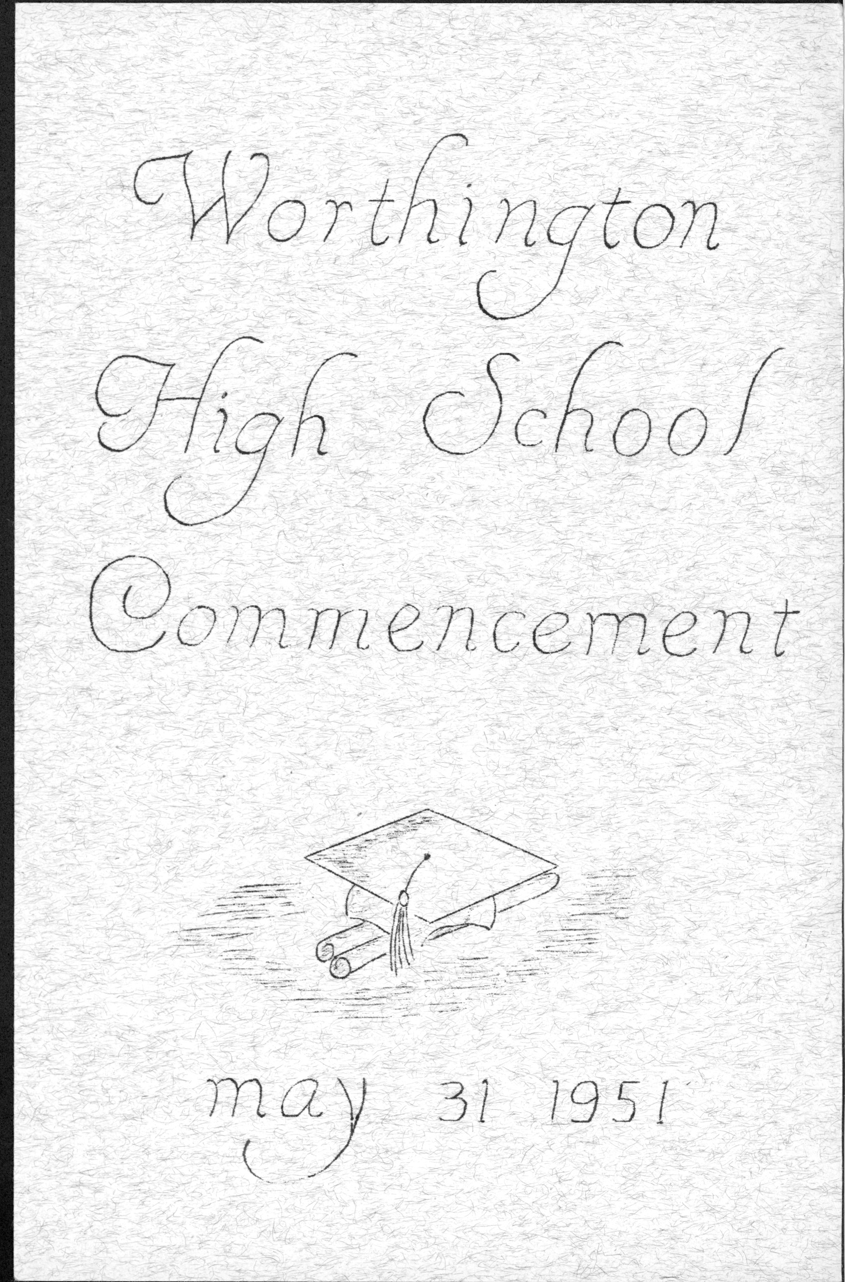 Worthington High School Commencement 1951