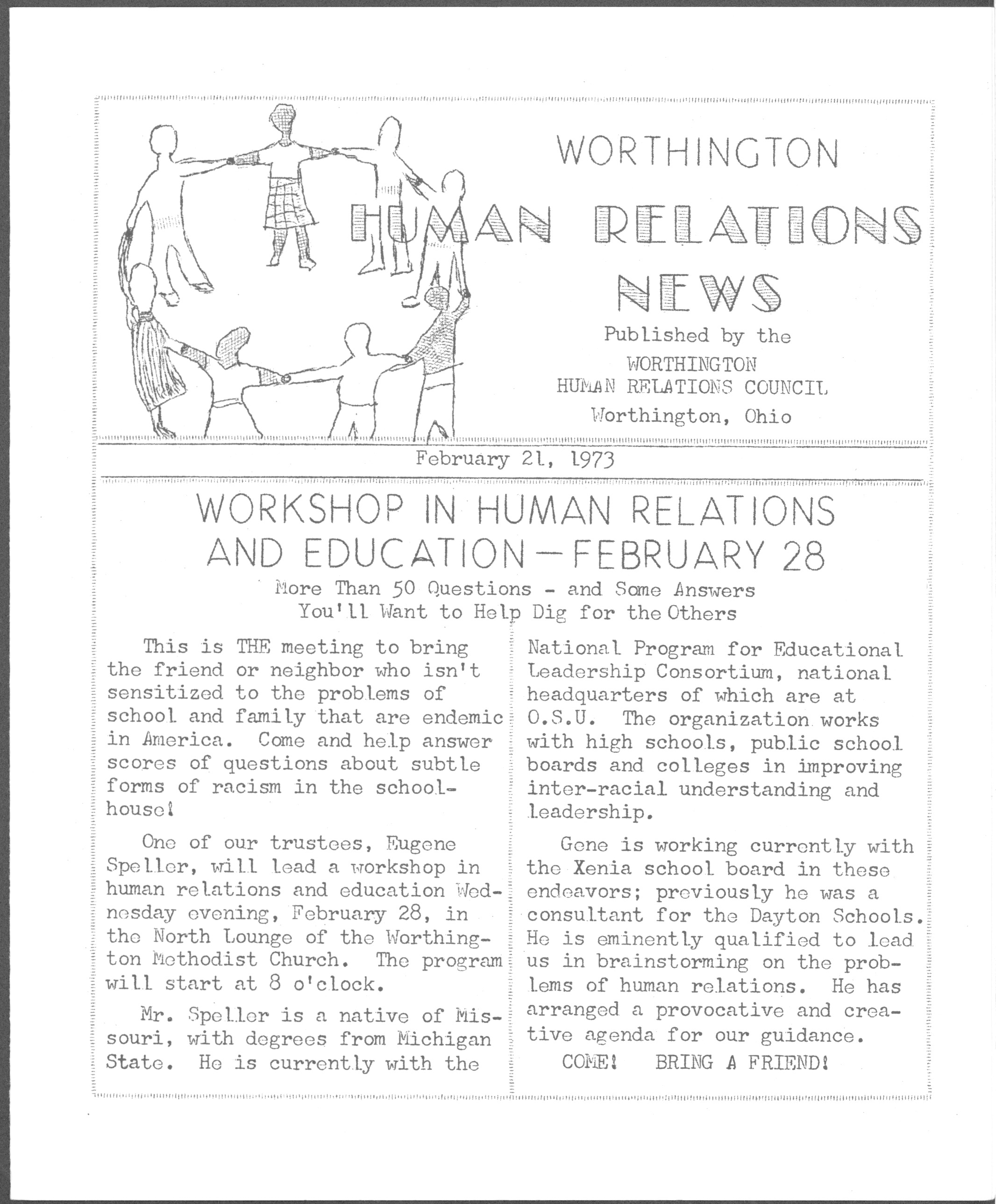 Worthington Human Relations News