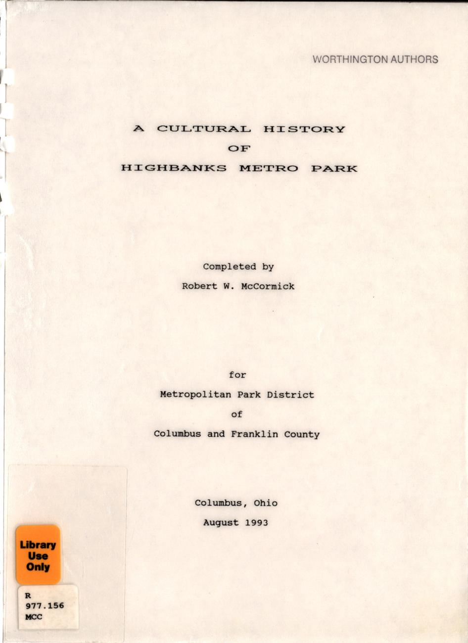 Typewritten title page with black text against cream-colored background