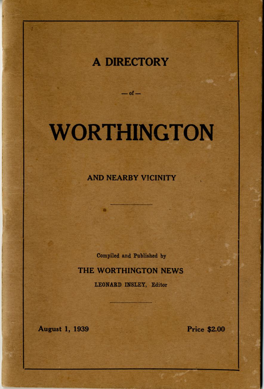 A Directory of Worthington and Nearby Vicinity