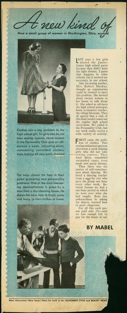 A New Kind of Personality Club