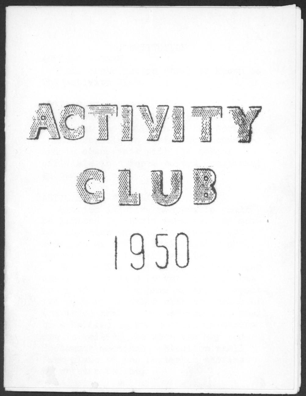 Activity Club 1950