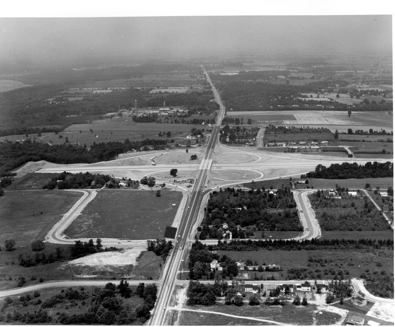 Aerial view of High Street (Rt. 23) and I-270 Interchange