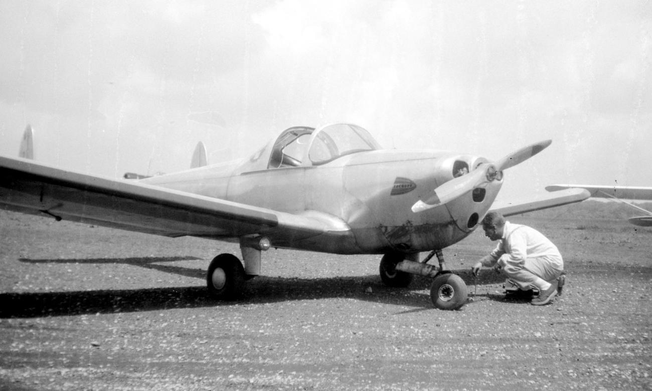 Al Shirk Next to his Airplane