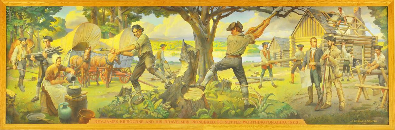 Centerpiece from "The Founding of Worthington" Mural