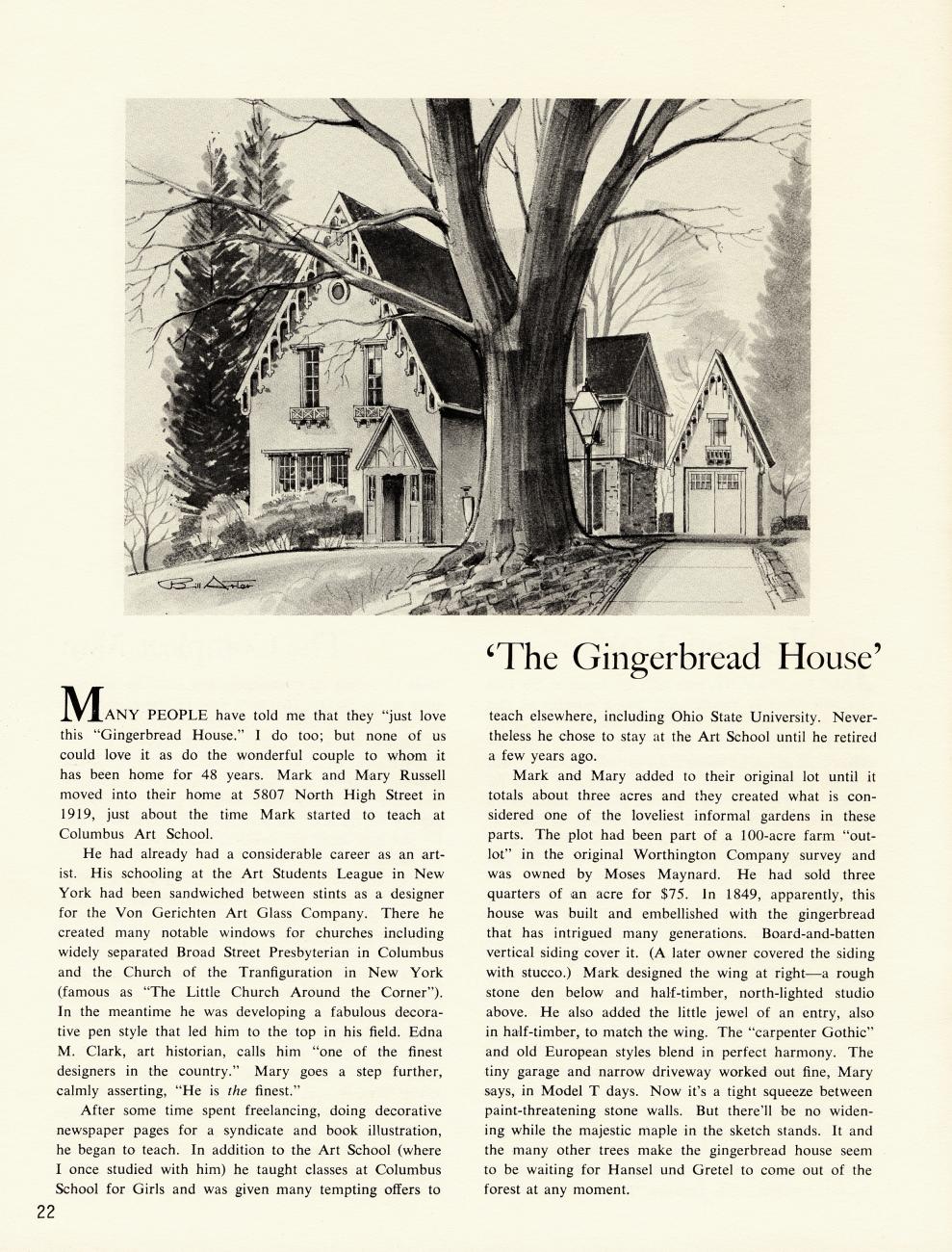 Columbus Vignettes: The Gingerbread House