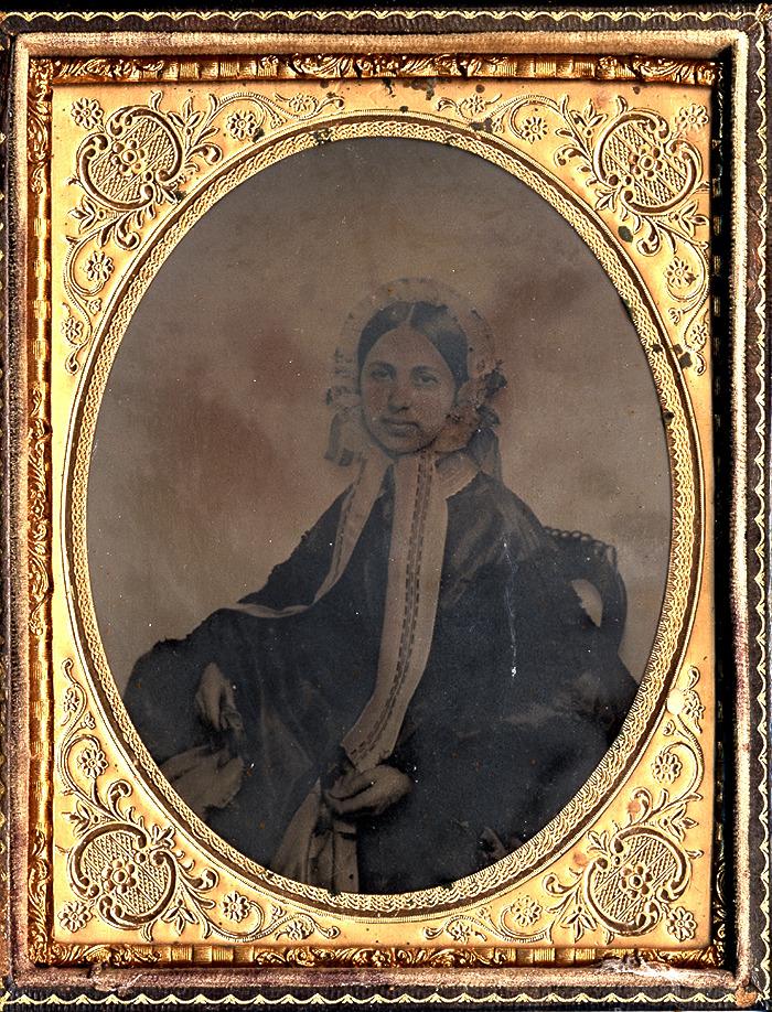 Daguerreotype of G. Helen Maynard Metcalf in case