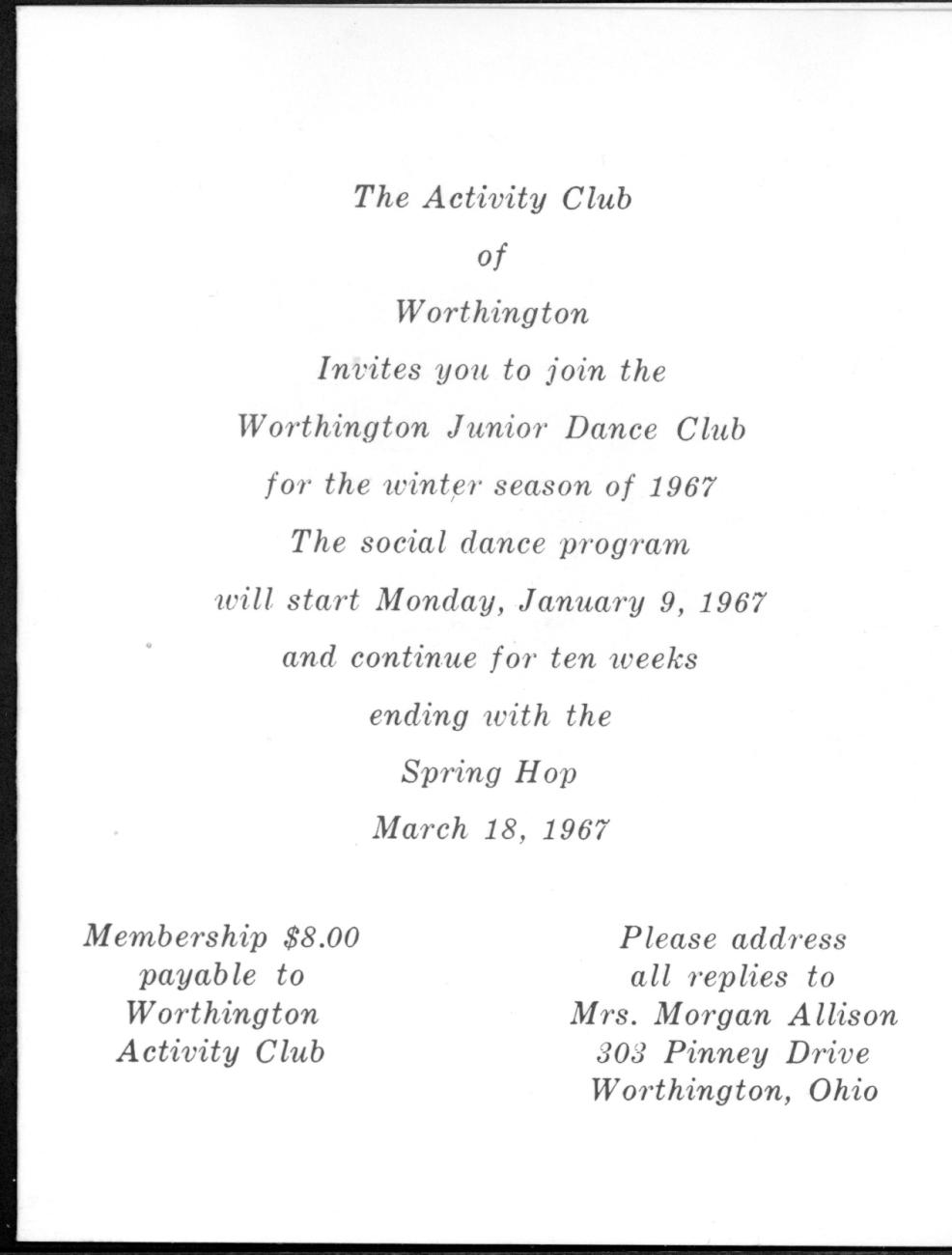 Dance Lesson Invitation