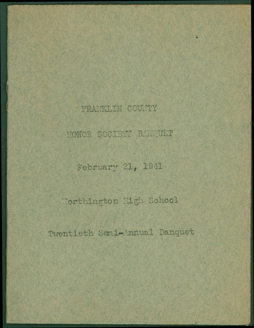 Franklin County Honor Society Banquet