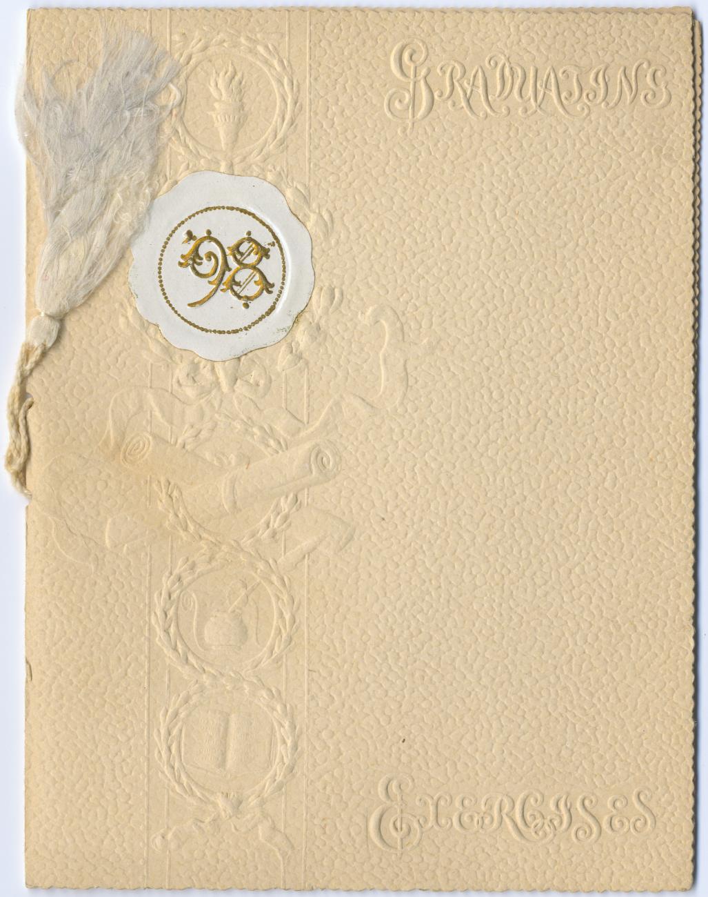 Graduating Exercises Worthington High School 1898