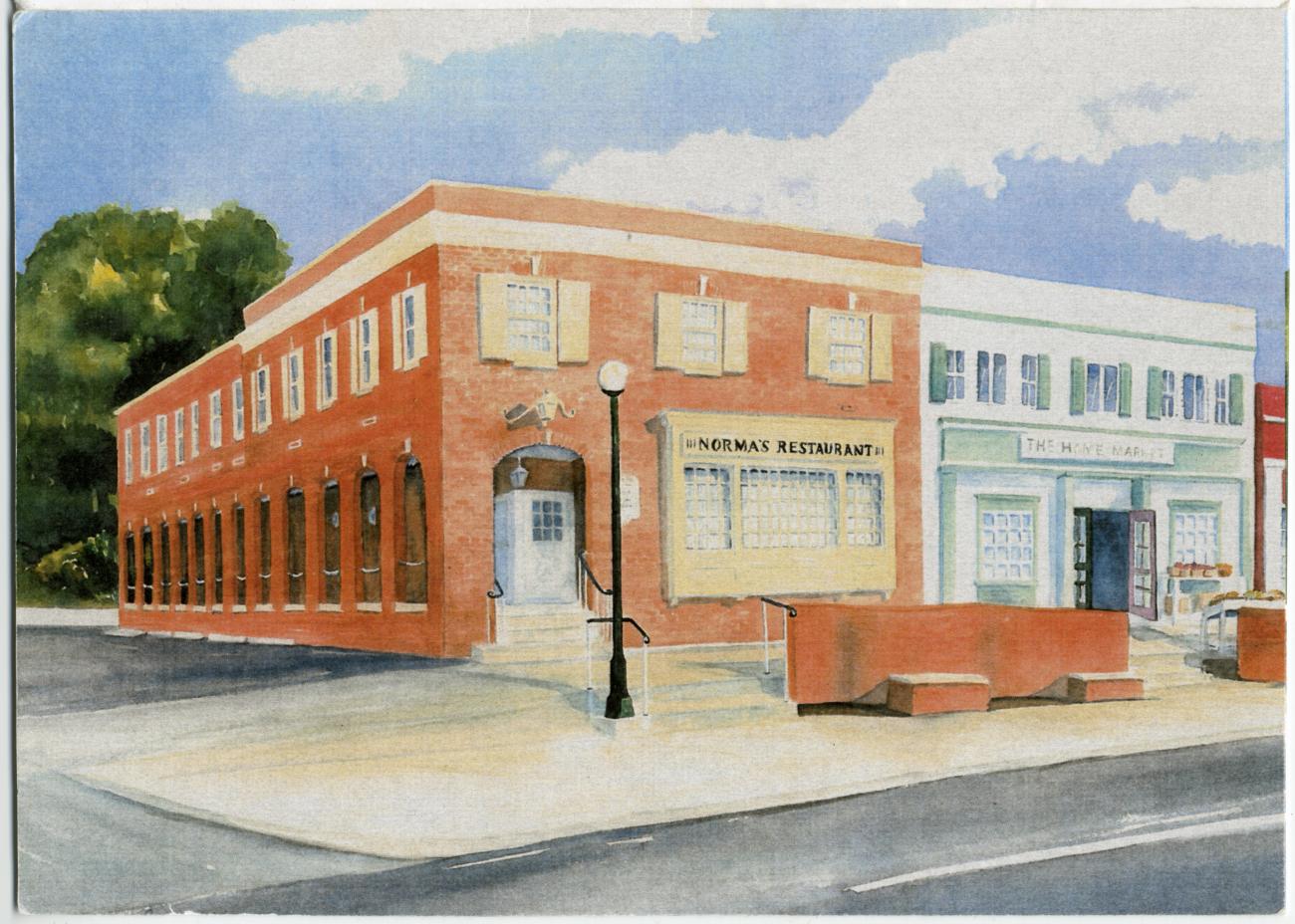 Greeting Card showing Norma's Restaurant