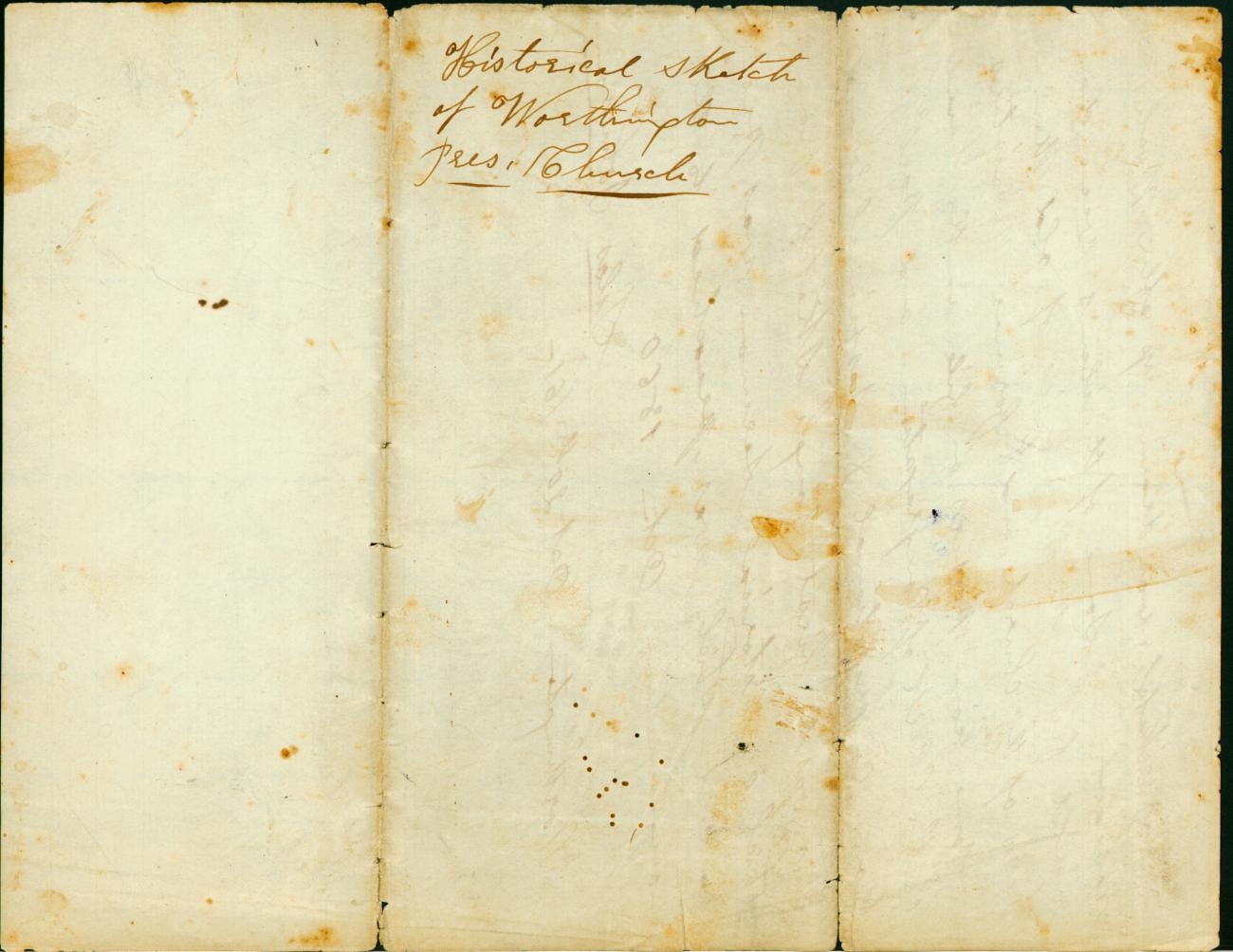 Historical Sketch of Worthington Presbyterian Church