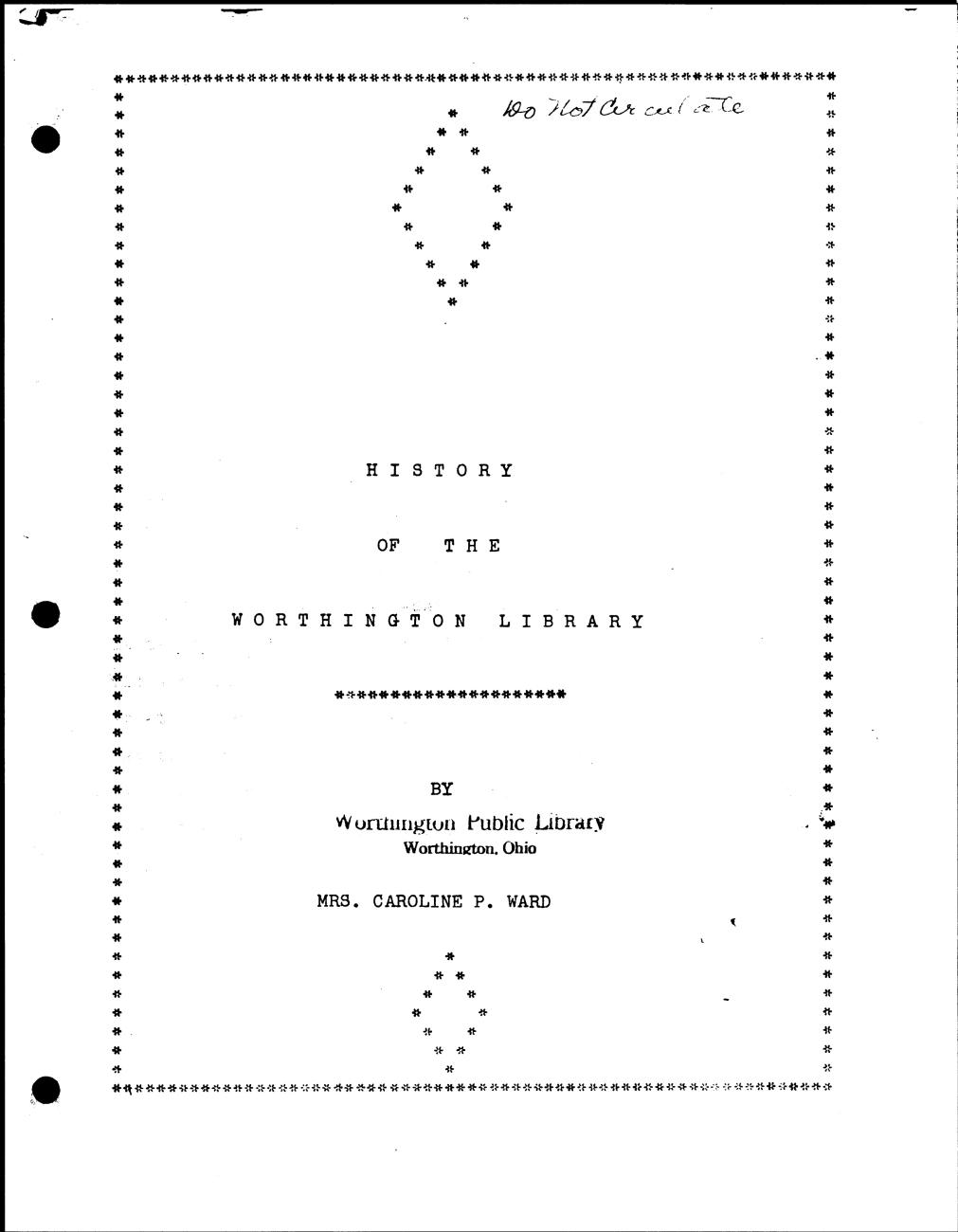 History of the Worthington Library