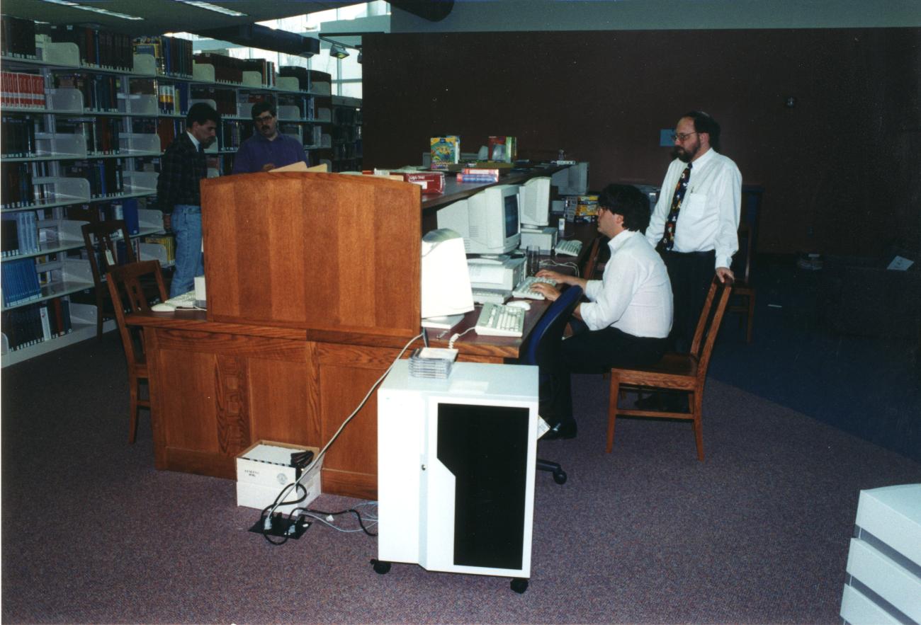 Installing Computers During the Northwest Library Construction