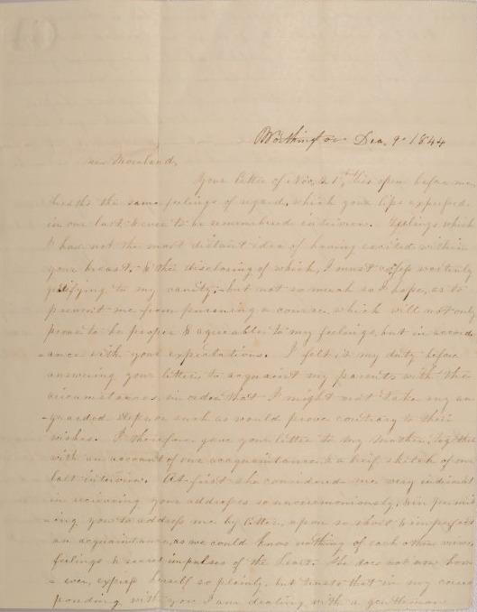 Letter to James M. Moreland of Henderson, Kentucky from Mary Johnson of Worthington, Ohio