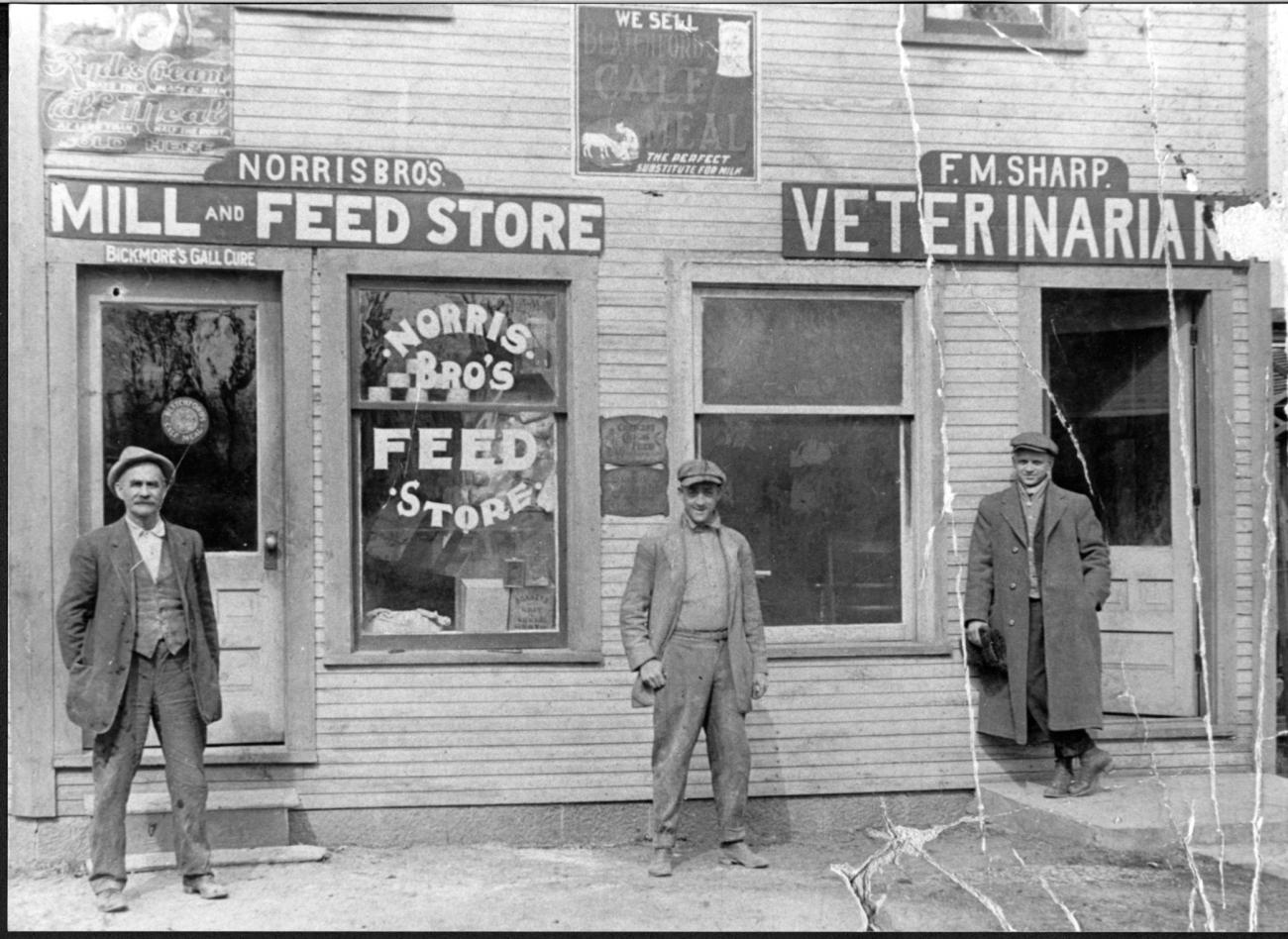 Norris Bros. Mill and Feed Store & F. M. Sharp Veterinarian