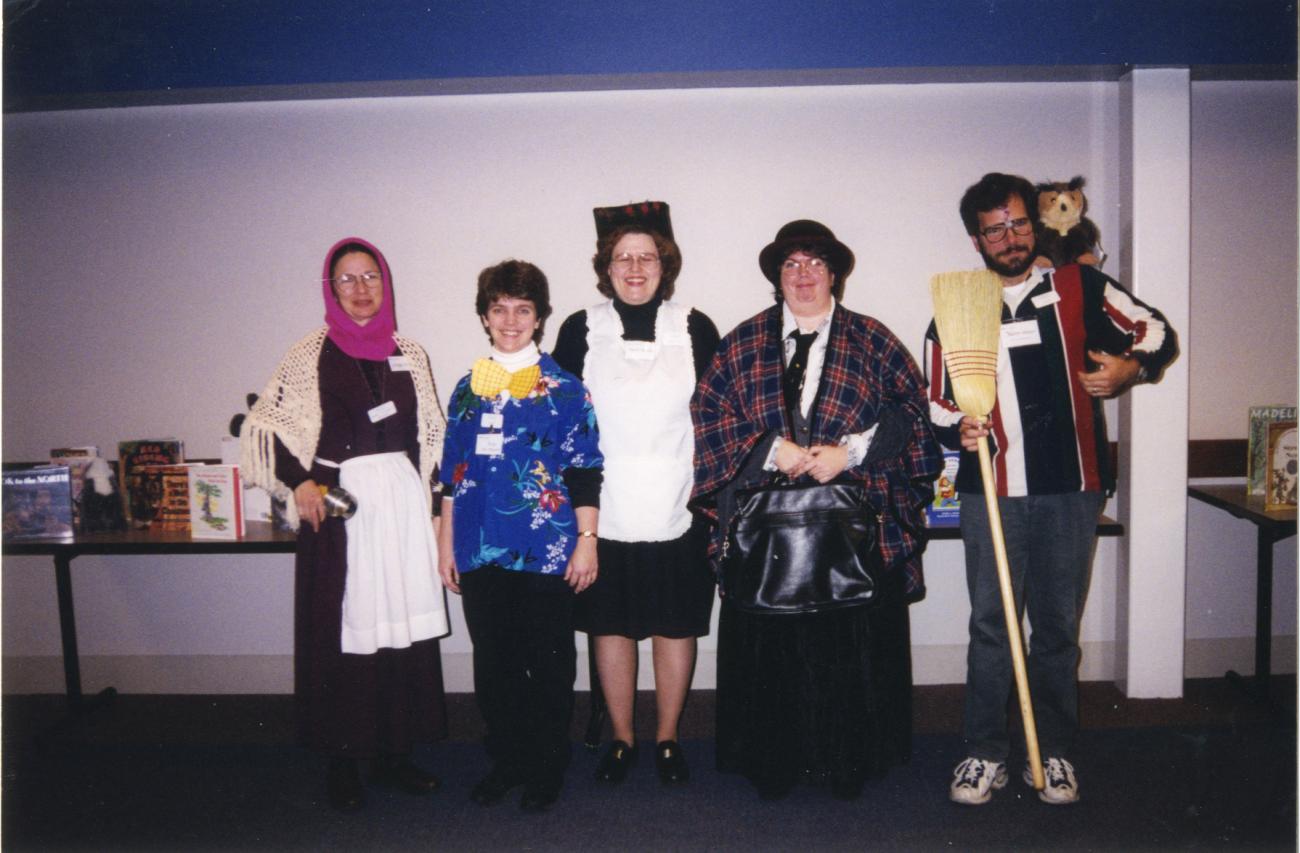 Northwest Library Staff in Costume for Children's Book Week
