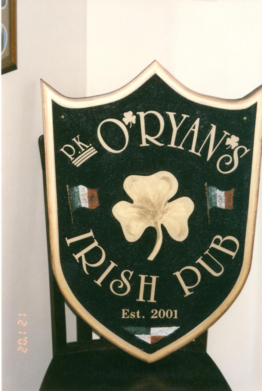 P.K. O'Ryan's Sign on Chair