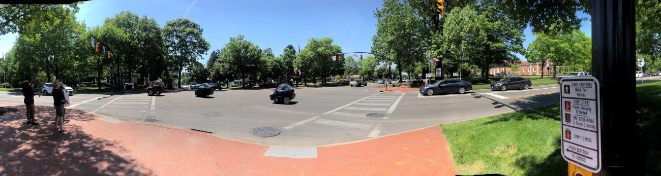 Panoramic photograph of the Black Lives Matter Protest at High Street and 161, June 2, 2020