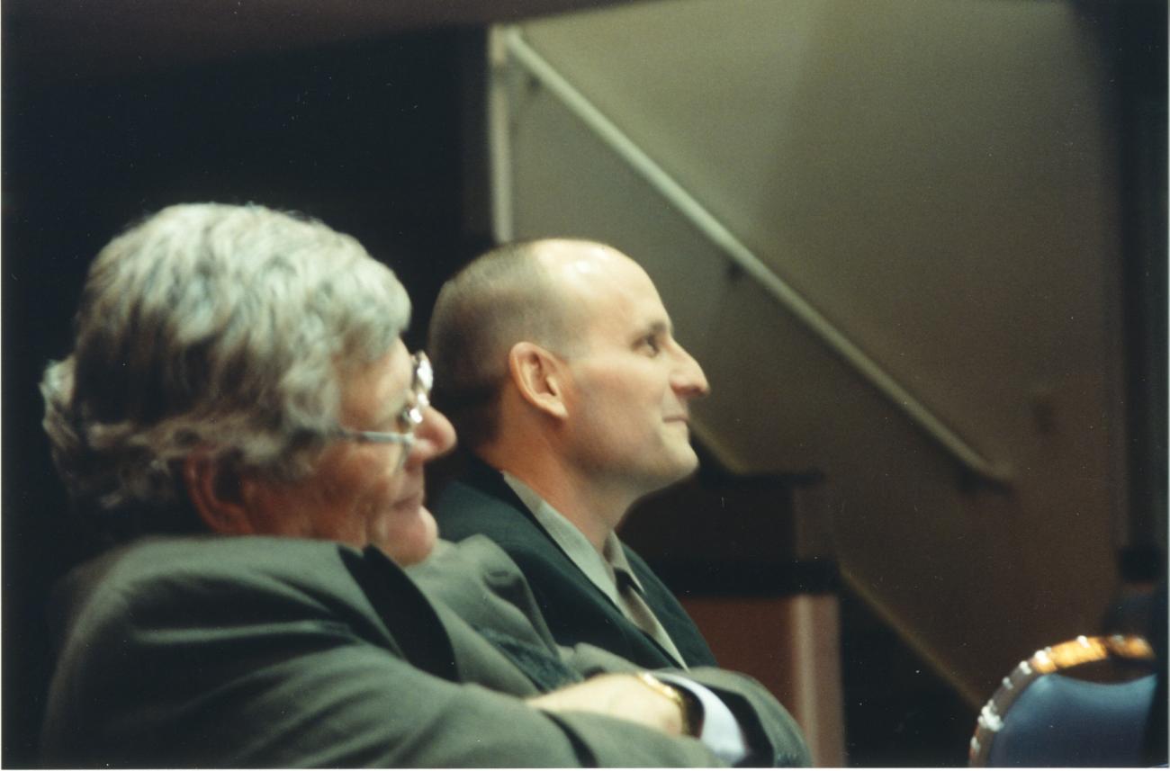 Photograph of Alan Osborne and Jon Scieszka