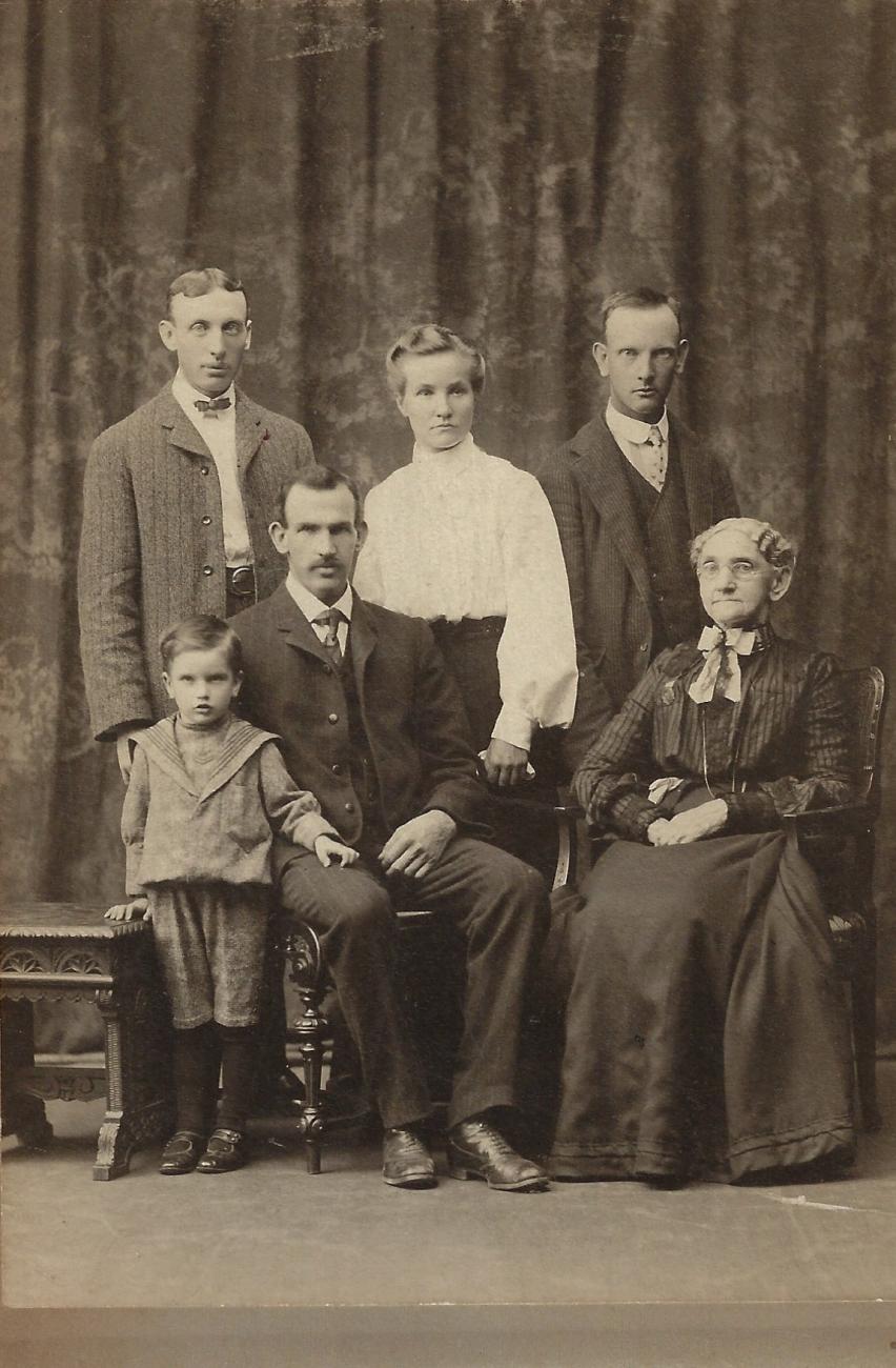Photograph of Ann Asbury and family