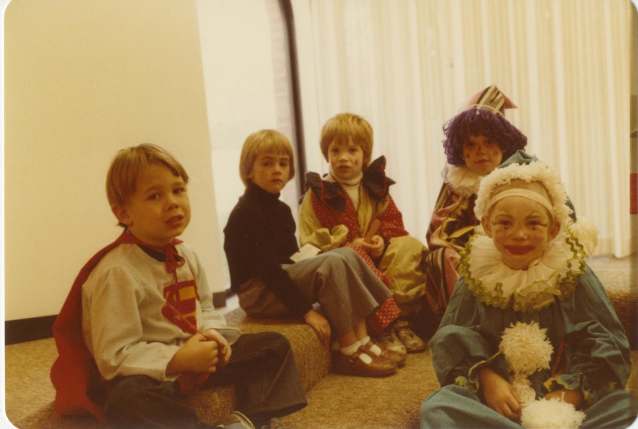 Photograph of Children at Halloween Storytime, Old Worthington Library