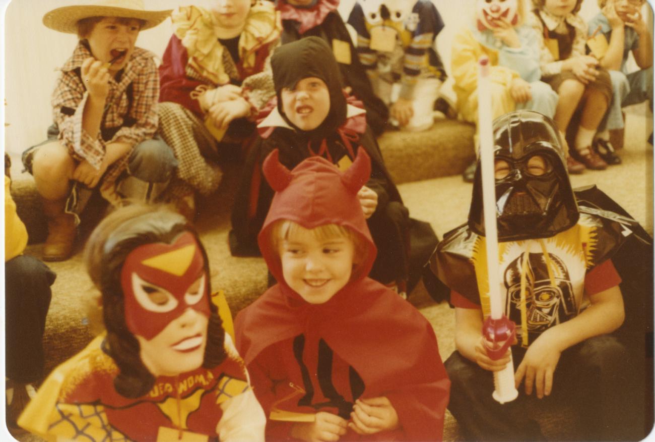 Photograph of Children at Halloween Storytime, Old Worthington Library