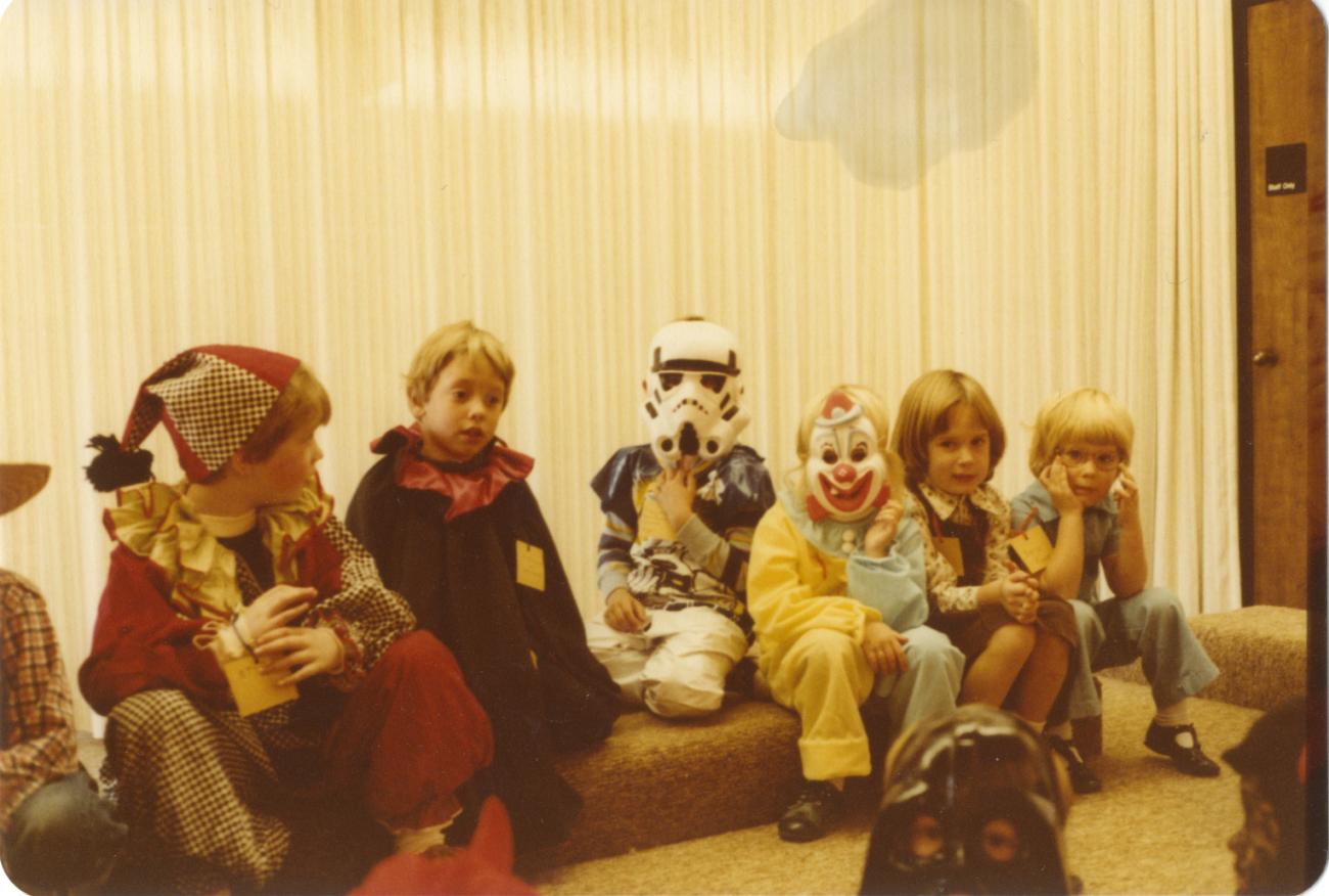 Photograph of Children at Halloween Storytime, Old Worthington Library