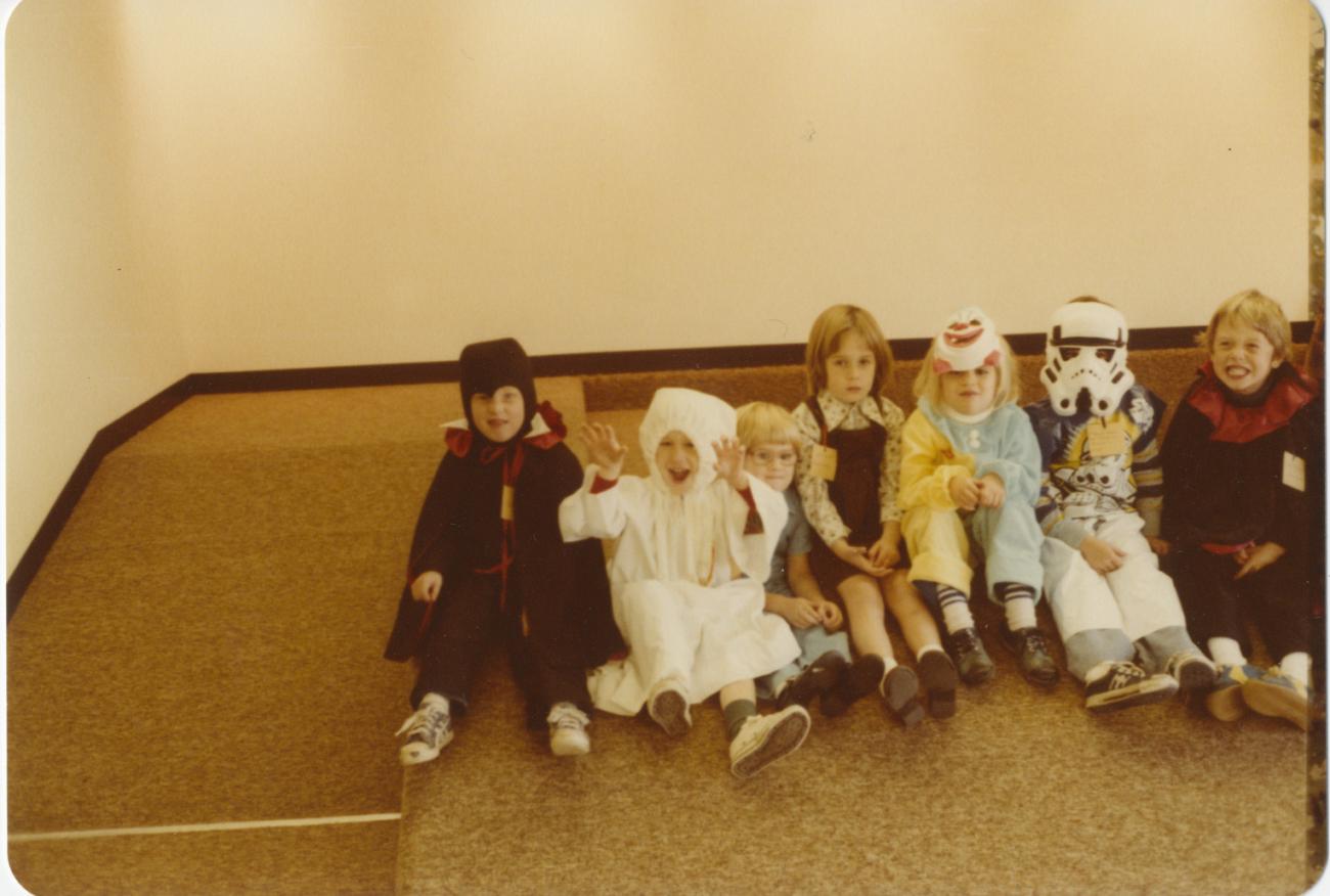 Photograph of Children at Halloween Storytime, Old Worthington Library