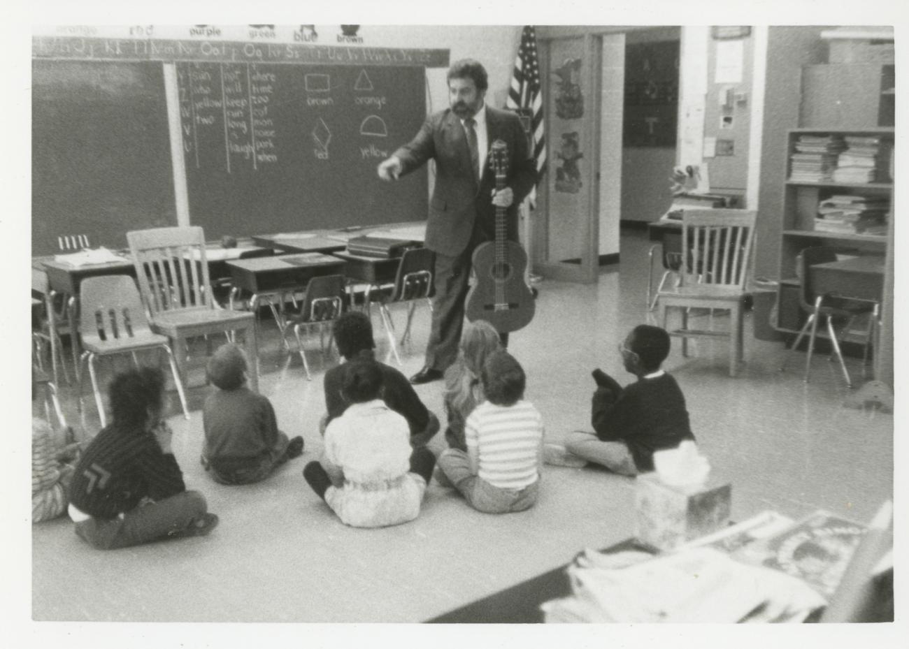 Photograph of Chuck Dailey at Forest Park Elementary School