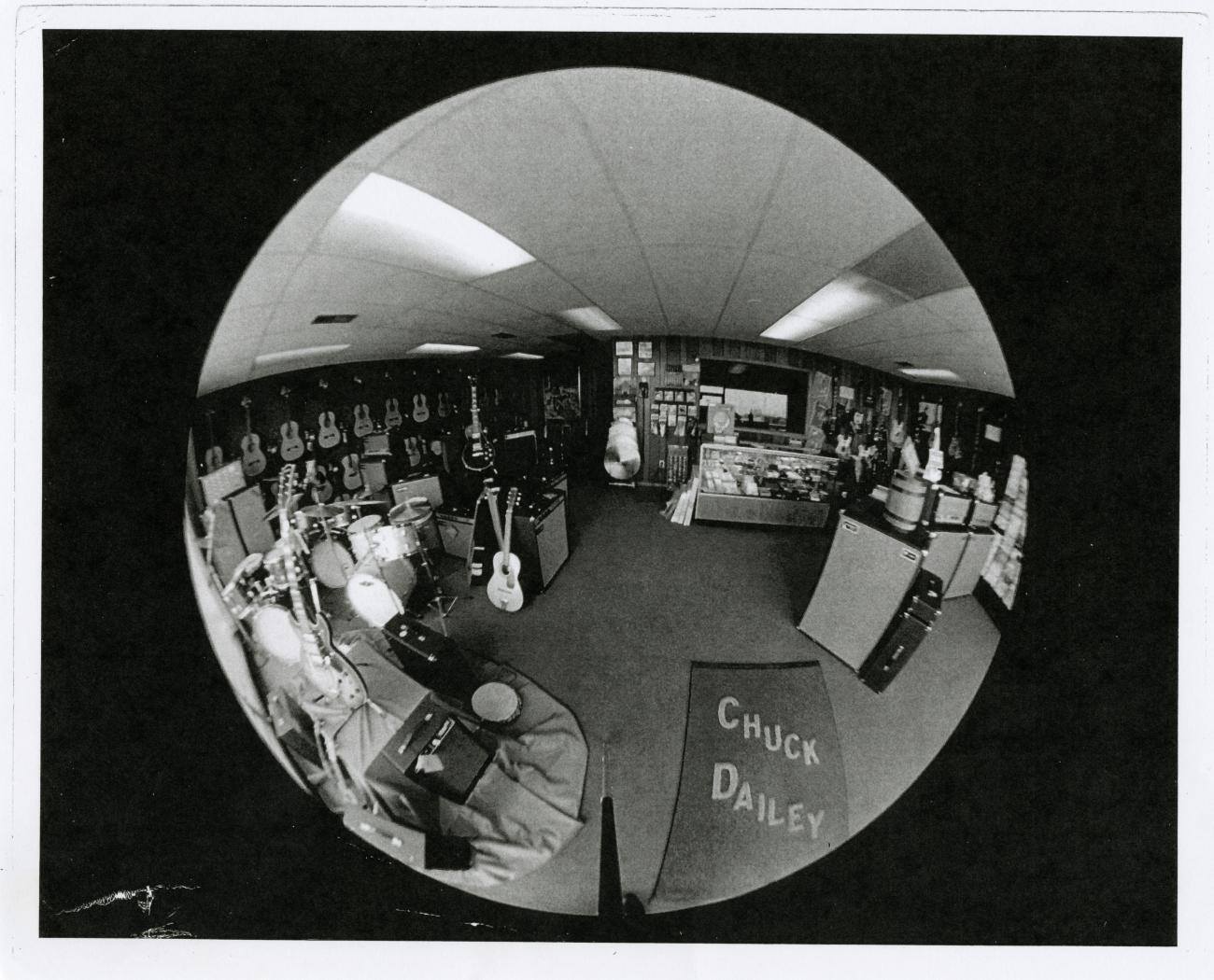 Photograph of Chuck Dailey's Guitar Center Interior