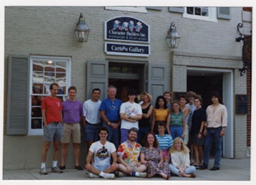 Photograph of Employees in Front of the Studio of Character Builders Inc.