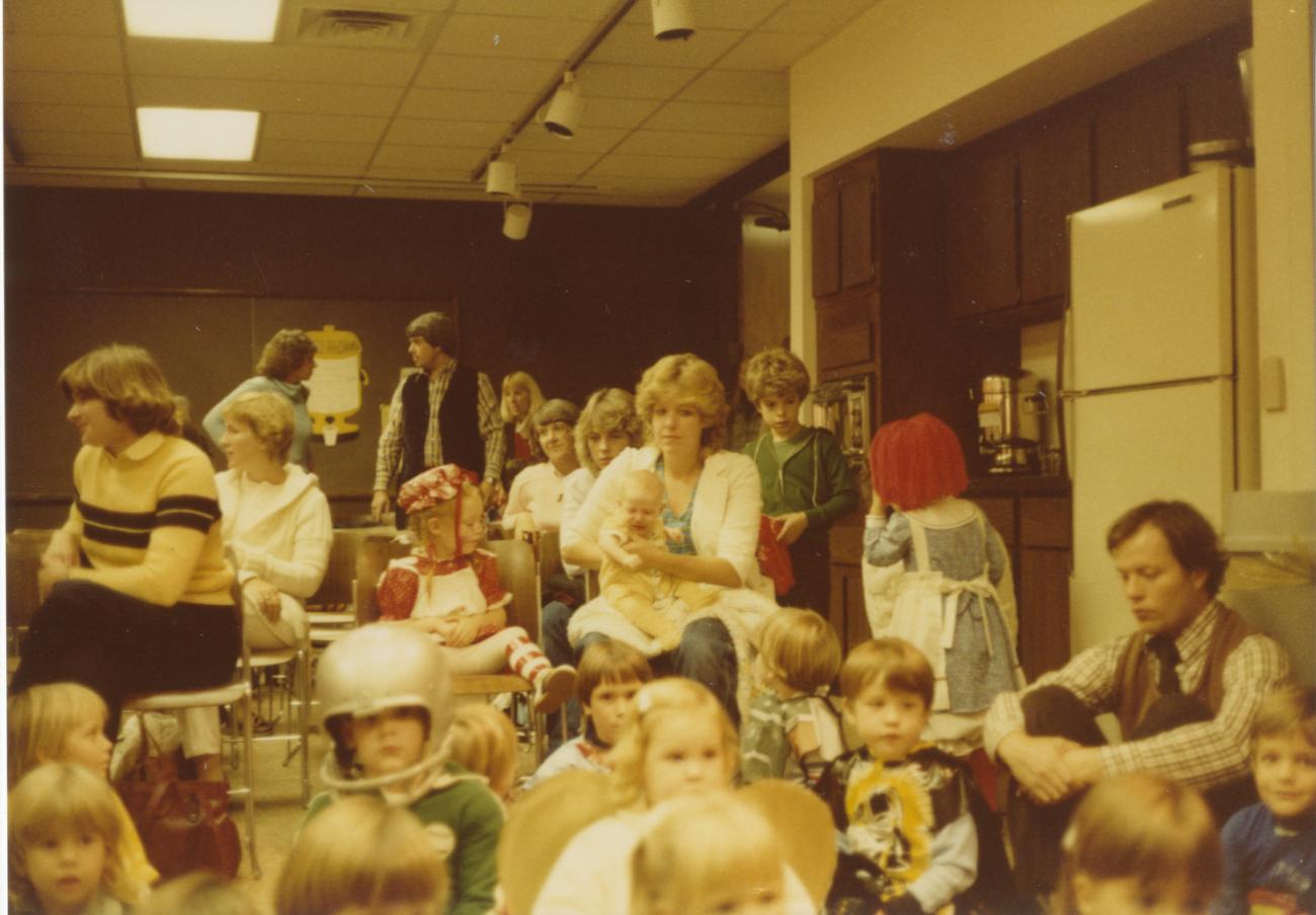 Photograph of Families Attending Halloween Storytime