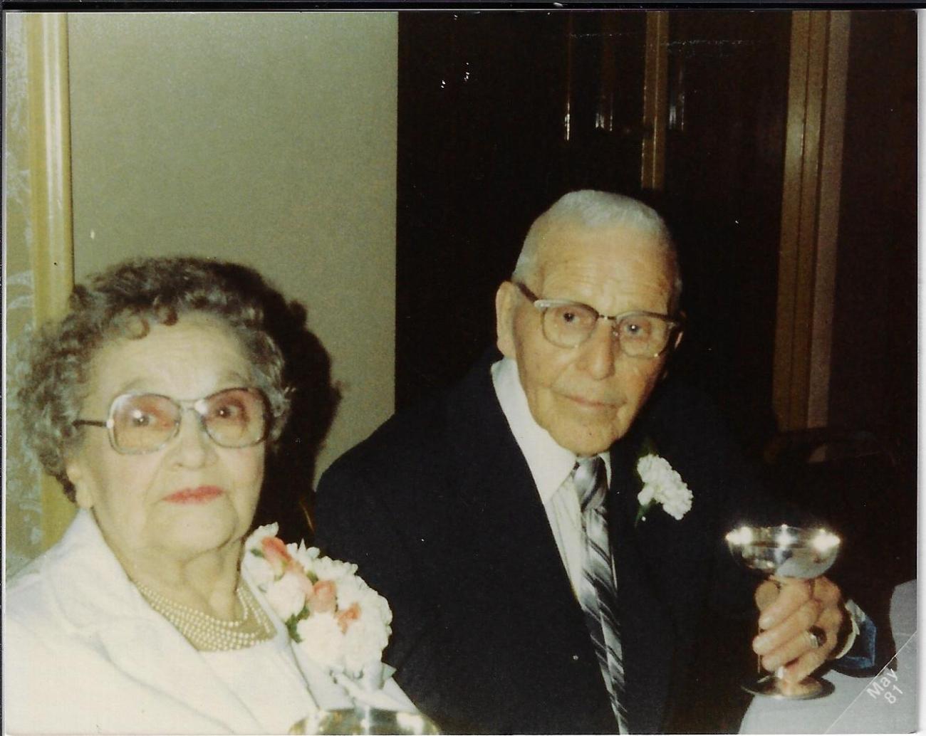 Photograph of Gordon and Virginia Silcott at 60th Wedding Anniversary