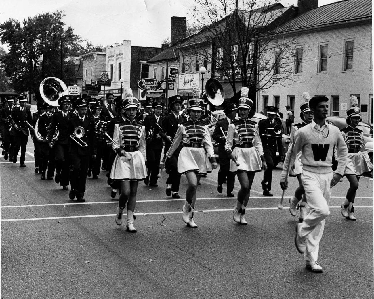 Photograph of Marching Band in Sesquicentennial Parade
