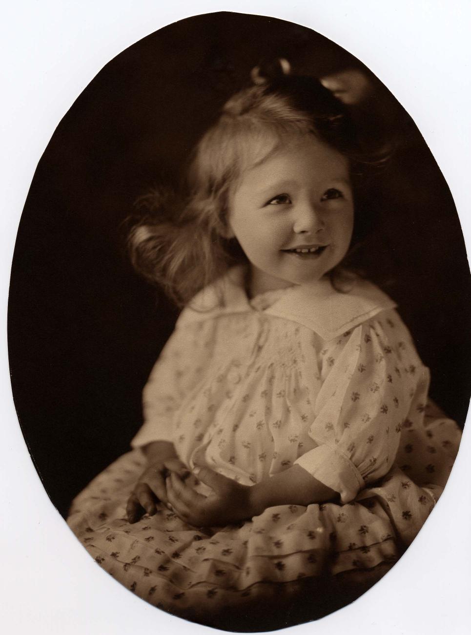 Photograph of Molly Brown Caren Fisher at Age 5