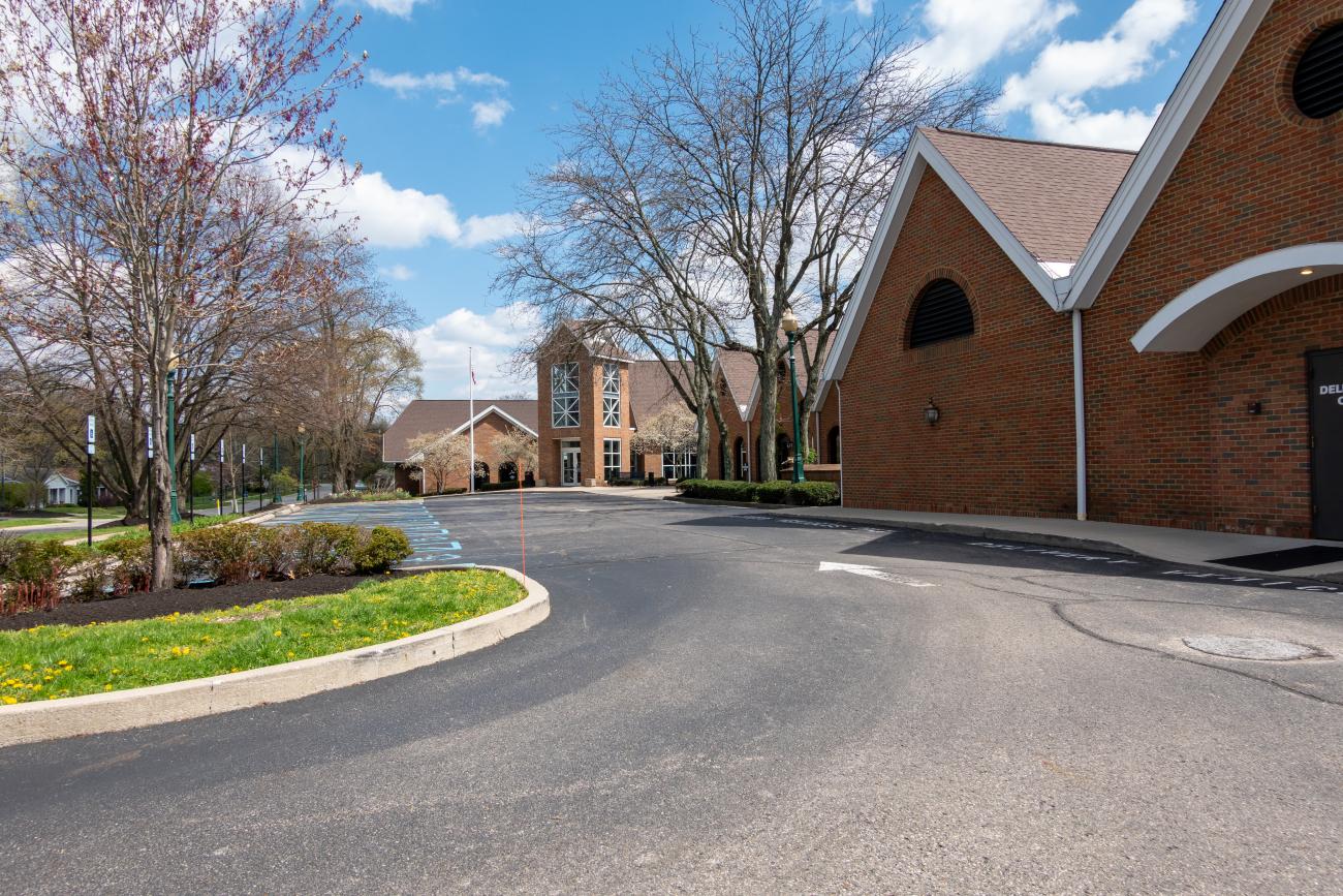 Photograph of Old Worthington Library During Ohio’s Stay At Home Order of 2020