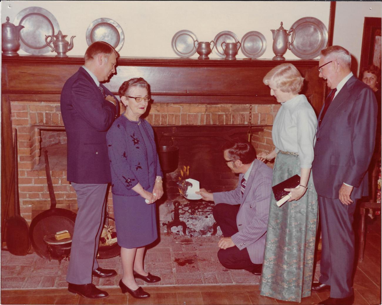 Photograph of Orange Johnson House Burning of the Mortgage