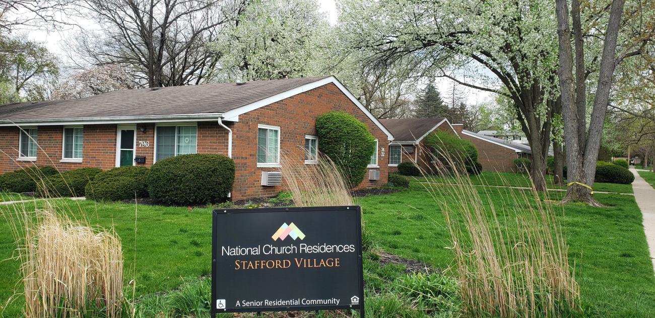 Photograph of Stafford Village, Taken from the Corner of Hartford Street and Stafford Avenue, April 10, 2021