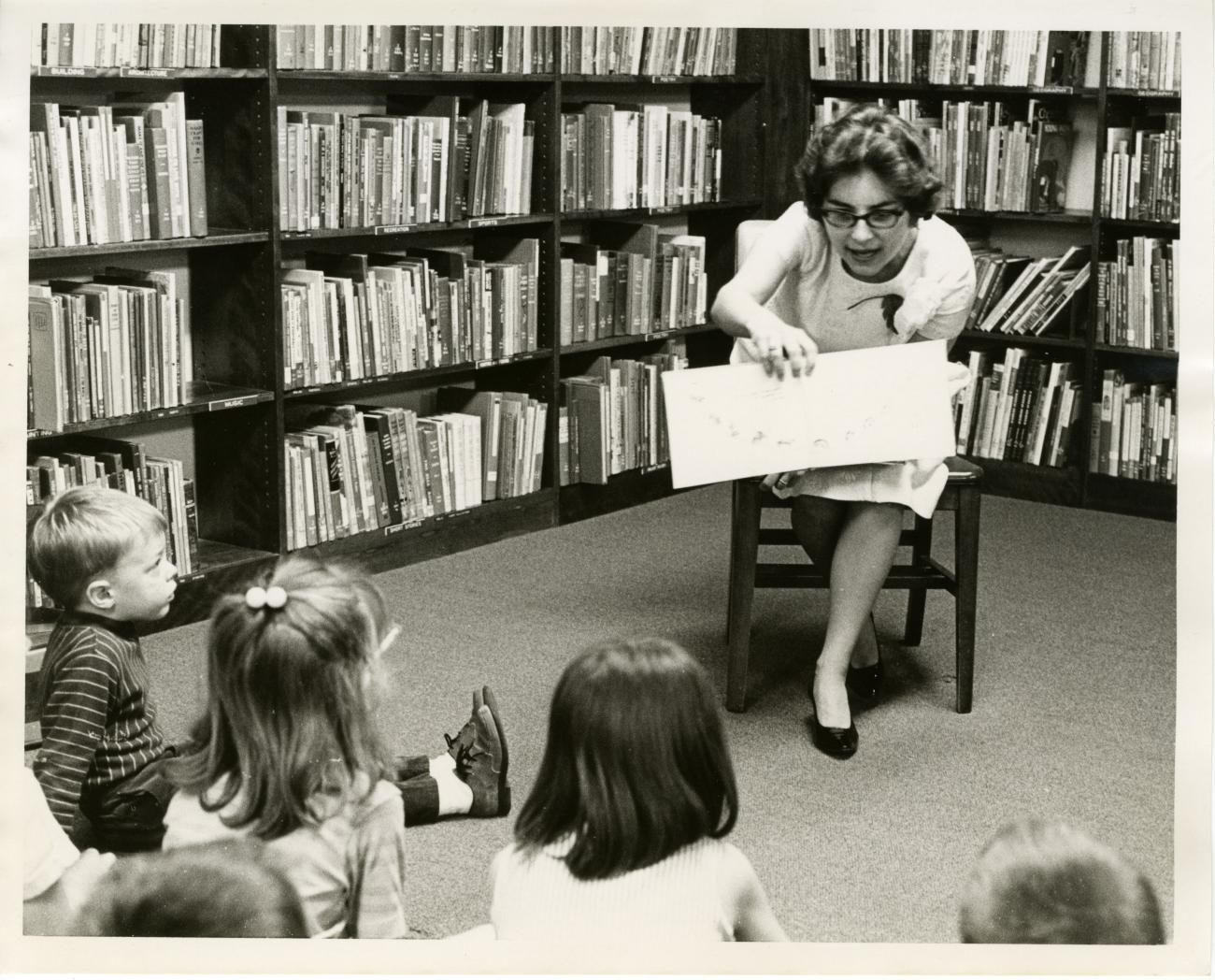 Photograph of Storytime at the Worthington Public Library's National Library Week Celebration, 1968