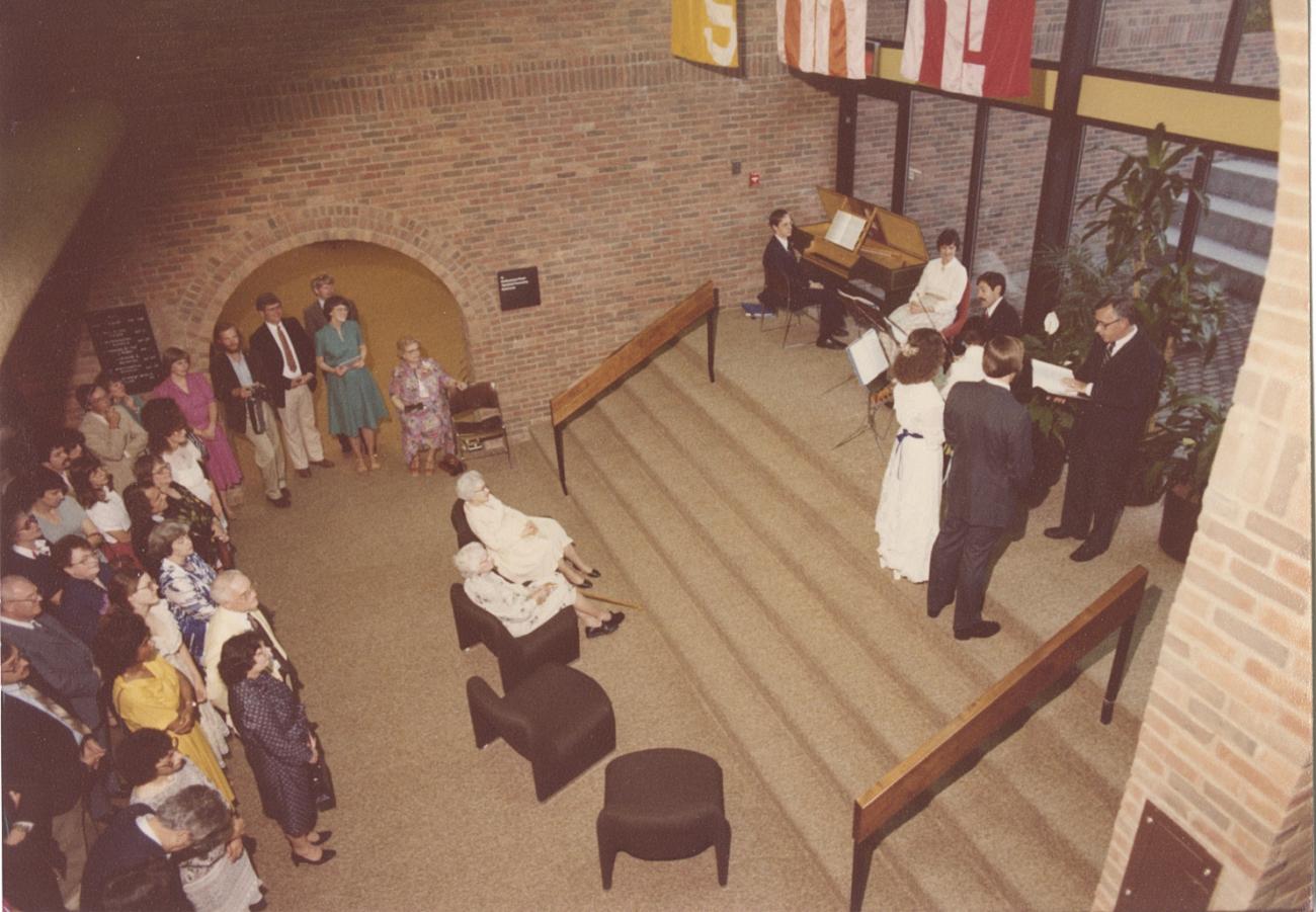 Photograph of Wedding at the Old Worthington Library, May 8, 1982